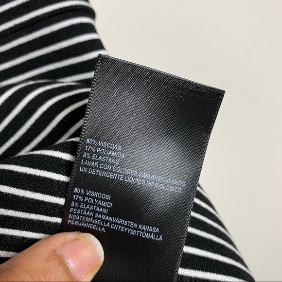 Whistles Stripe Bardot Top Off Shoulder Size 12 - Picture 7 of 8